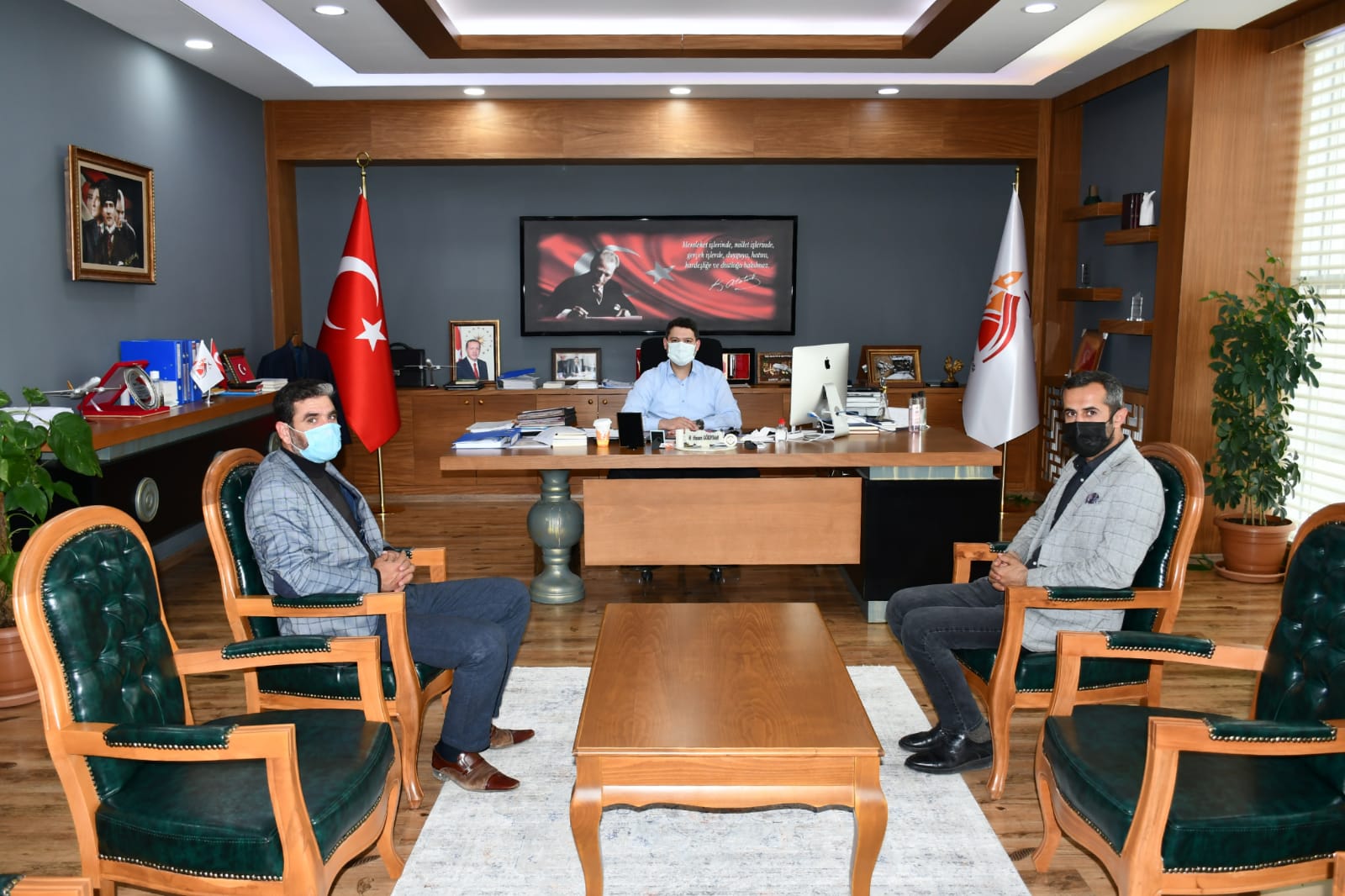Şube Başkanımız Recep Elibol Mardin Artuklu İlçe Kaymakamı Sn Hasan Gökpınarı Ziyaret etti.