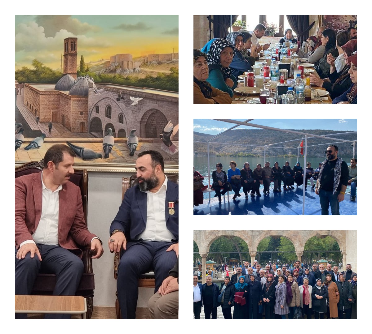 Sehit yakini ve gazilerimizle beraber Sanliurfa Valisi Salih AYHAN bey’i makaminda ziyaret ettik. Ardindan sehit yakini ve gazilerimizlerimizle beraber Balikligöl'ü ziyaret edip,Hz. Ibrahim ve Hz. Eyyub'un yasadigi yerleri görme duygusunu tattik.