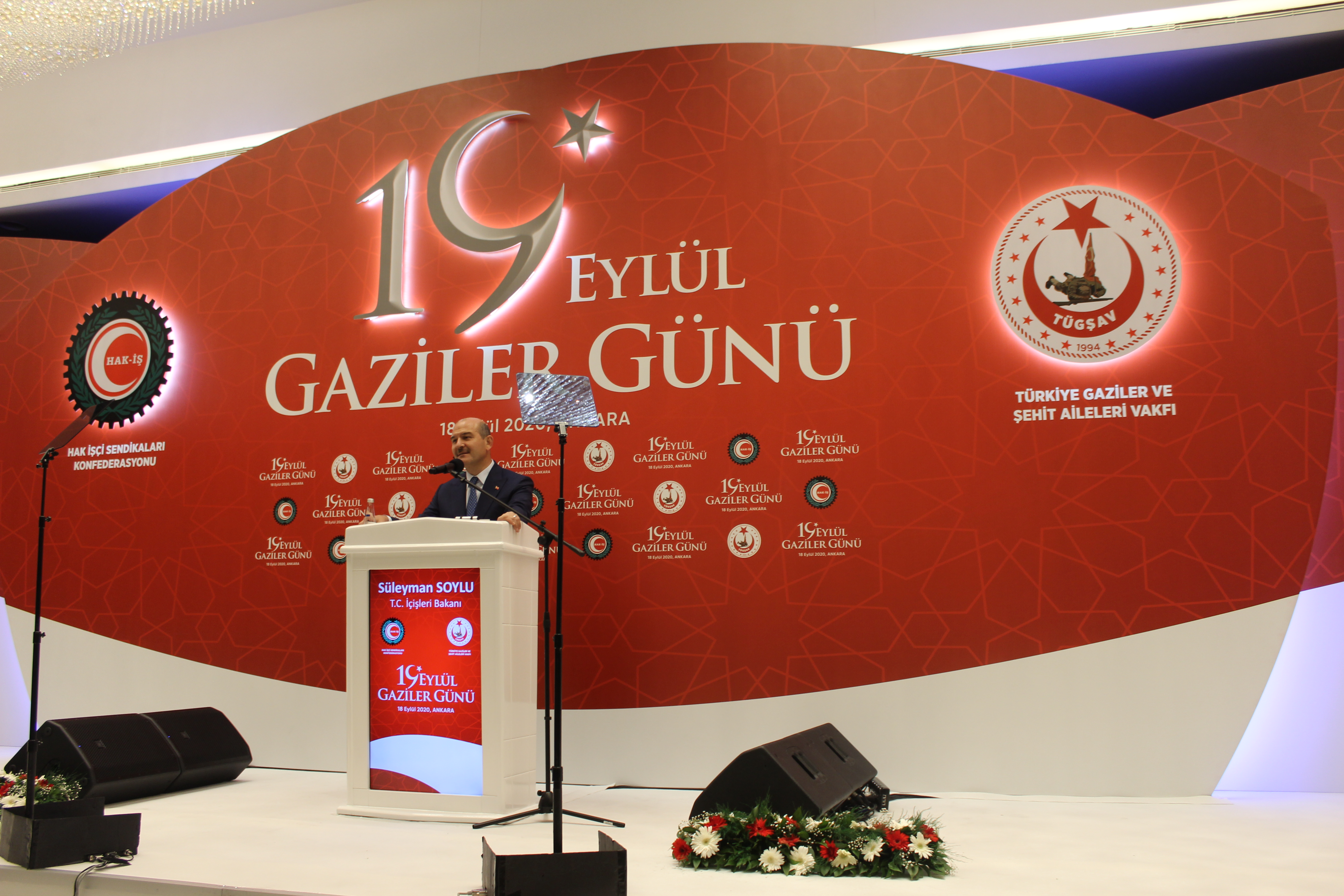 GAZILER GÜNÜ RESEPSIYONUMUZA IÇISLERI BAKANIMIZ SAYIN SÜLEYMAN SOYLU DA KATILDI