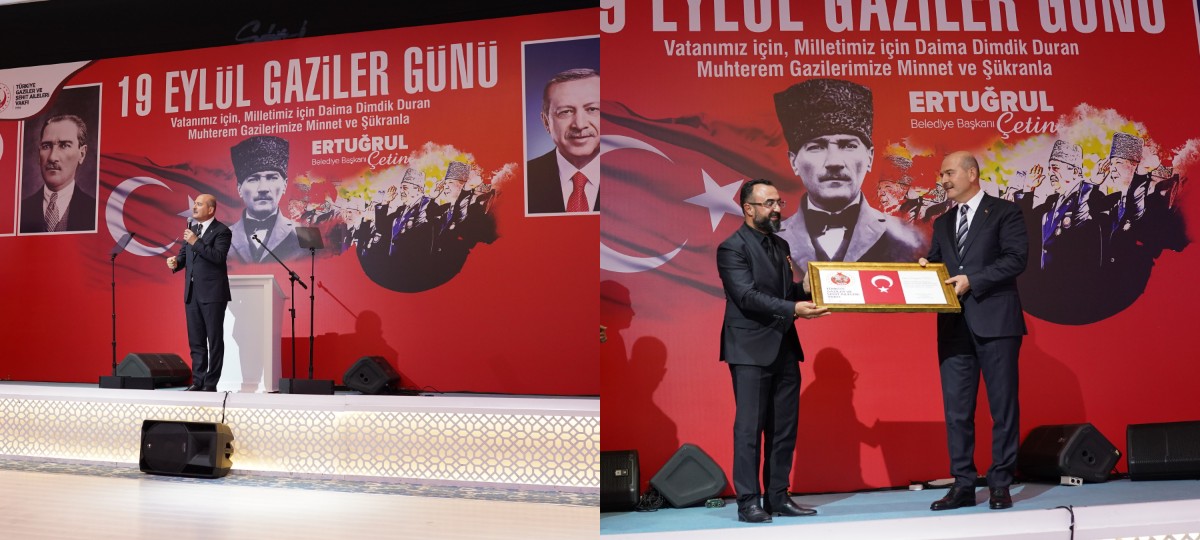 Türkiye Gaziler ve Sehit Aileleri Vakfi, 19 Eylül Gaziler Günü nedeniyle Ankara'da aksam yemekli program düzenledi Pursaklarda dolu dolu geçen gaziler gününde programin açilis konusmasini Bakan Süleyman SOYLU gerçeklestirdi.