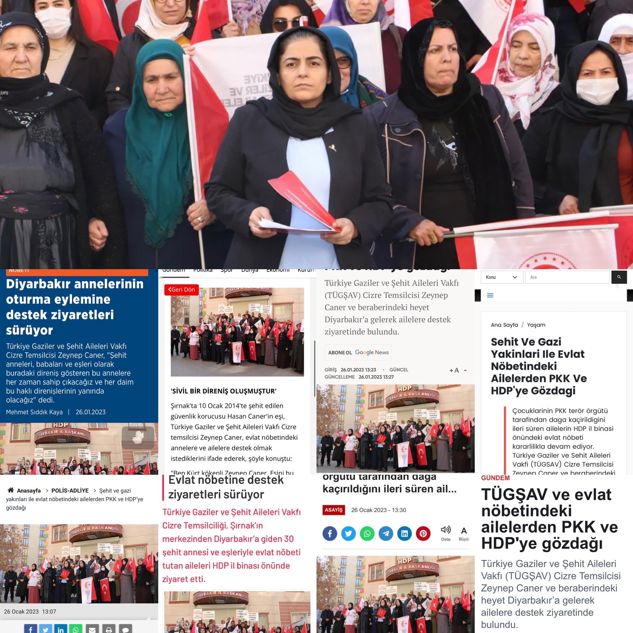 VAKFIMIZIN CIZRE TEMSILCISI, SEHIT ESI ZEYNEP CANER BERABERINDE SEHIT AILELERIYLE DIYARBAKIRDA EVLAT NÖBETINE DEVAM EDEN  ANNELERI ZIYARET EDEREK PKK VE HDP TERÖRÜNÜ LANETLEDILER.