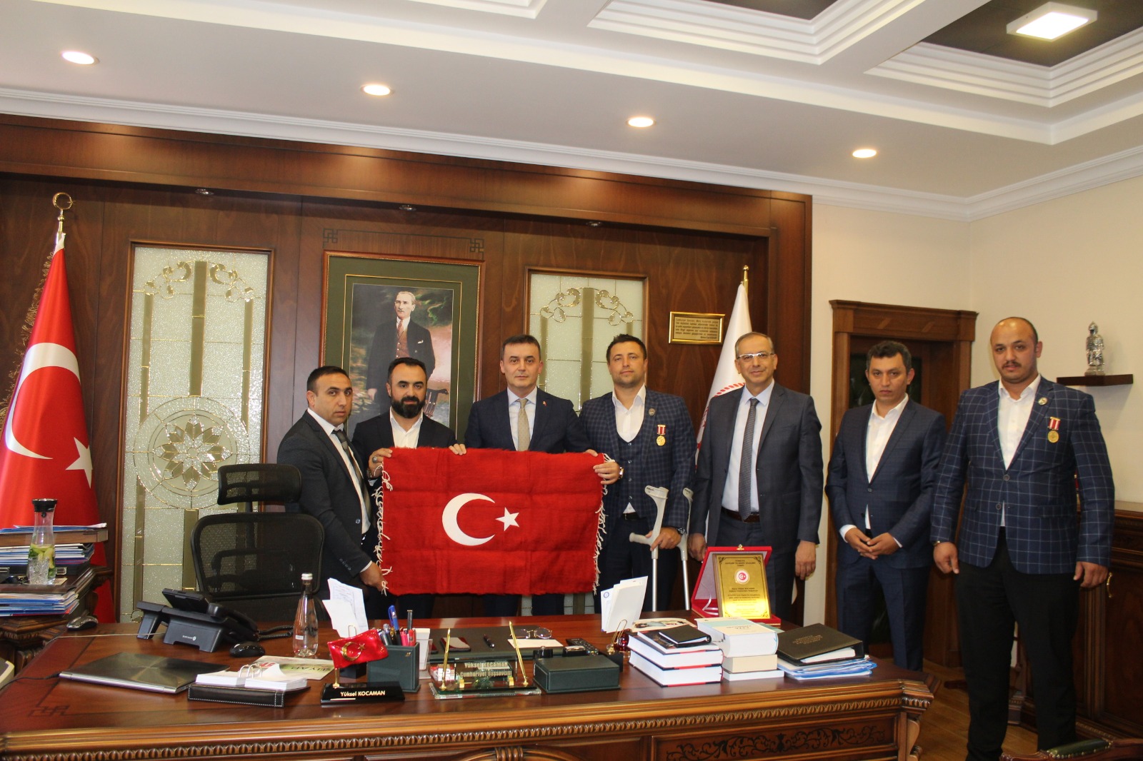 CUMHURIYET BASSAVCISI YÜKSEL KOCAMAN'A ZIYARET