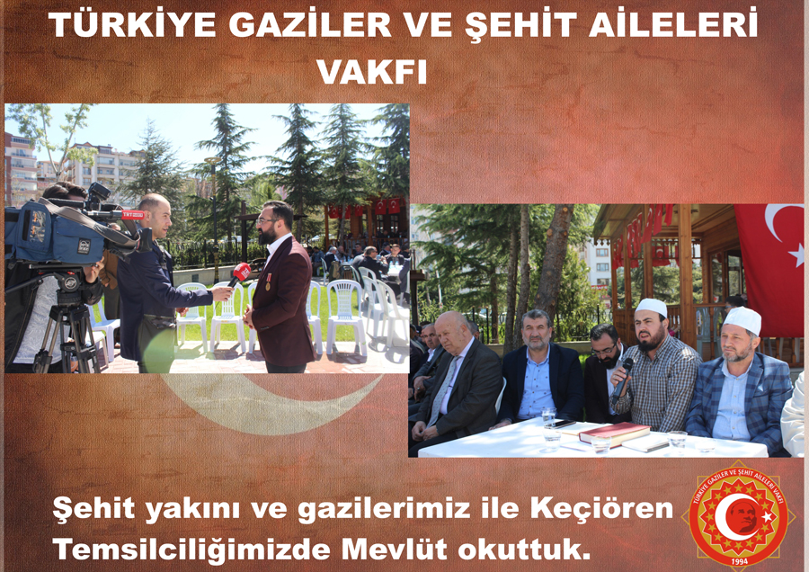 Keçiören Temsilciligimiz Için Mevlüt okuttuk.