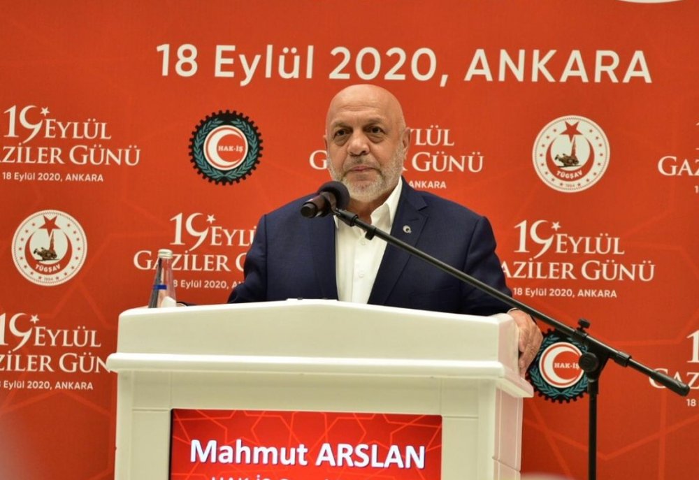 HAK-IS KONFEDERASYON BASKANI SAYIN MAHMUT ARSLAN GAZILER GÜNÜ RESEPSIYONUMUZA KATILDI