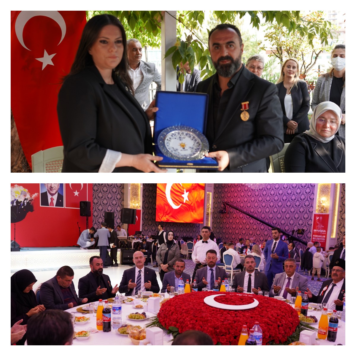 Türkiye Gaziler ve Sehit Aileleri Vakfi Pursaklar Temsilciliginin açilisina; Ankara Valisi Vasip Sahin, BBP Genel Baskani Mustafa Destici, Pursaklar Belediye Baskani Ertugrul Çetin ve TÜGSAV Baskani Lokman Aylar, ve önemli devlet protokolleri katildi.   