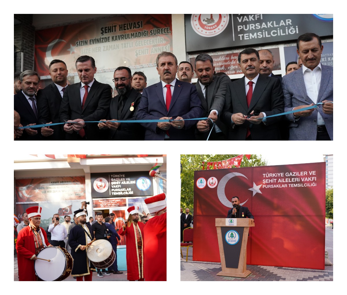 Basta Türkiye Gaziler ve Sehit Aileleri Vakfi genel baskani Lokman AYLAR’in öncülügünde gerçeklesen ve degerli devlet protokollerinin katilimiyla,Pursaklar Temsilciligimiz açilmistir.ilçede yasayan tüm sehit yakinlari ve gazilerimize hayirli ugurlu olsun.